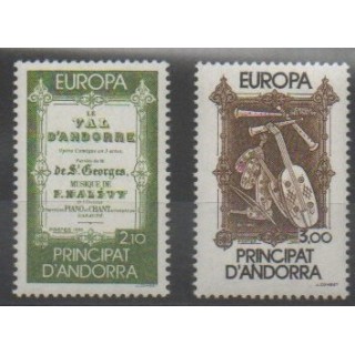 Timbres - Andorre - 1985 - No 339/340 - Musique - Europa