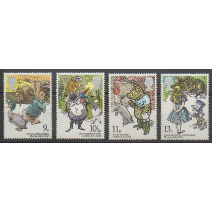 Timbres - Grande-Bretagne - 1979 - No 896/899 - Littérature - Enfance