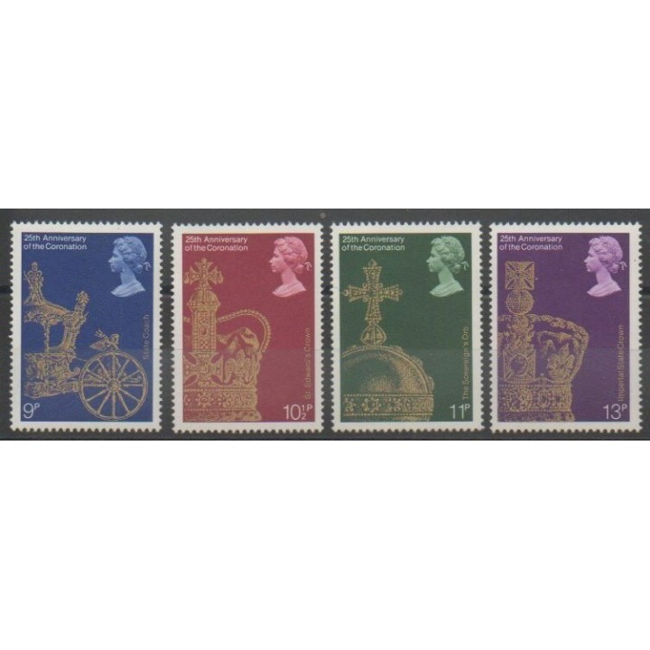 Stamps - Great Britain - 1978 - Nb 864/867 - Royalty