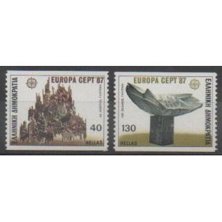 Timbres - Grèce - 1987 - No 1634/1635 - Art  - Europa