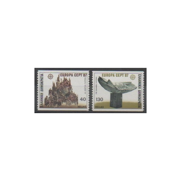 Stamps - Greece - 1987 - Nb 1634/1635 - Art - Europa