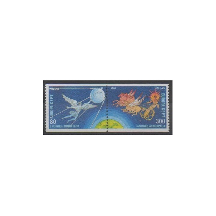 Stamps - Greece - 1991 - Nb 1765/1766 - Space - Europa