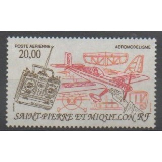 Timbres - Saint-Pierre et Miquelon - Poste aérienne - 1992 - No PA71 - Aviation