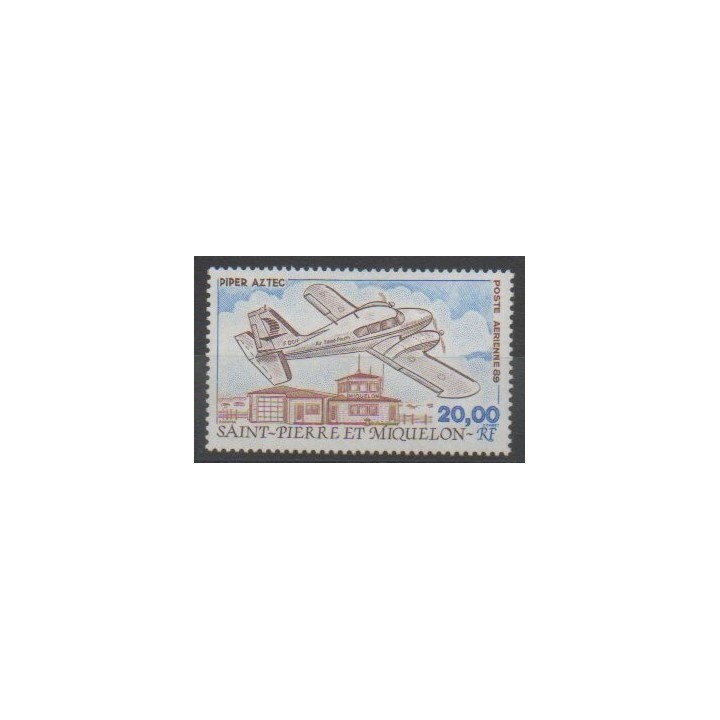 Stamps - Saint-Pierre and Miquelon - Airmail - 1989 - Nb PA68 - Planes