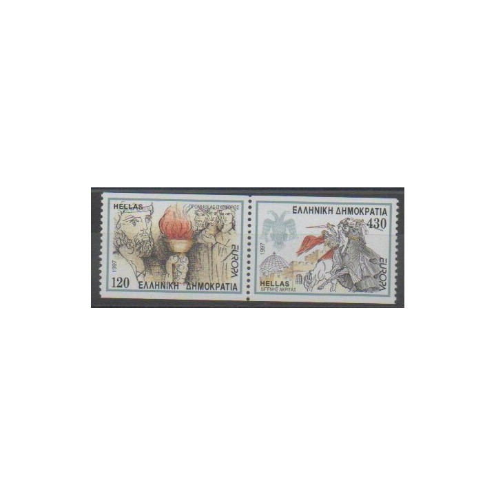 Stamps - Greece - 1997 - Nb 1930/1931 - Literature - Europa