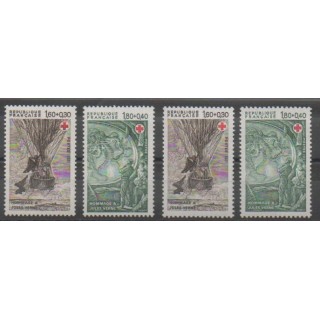 Stamps - France - Poste - 1982 - Nb 2247/2248 - 2247a/2248a - Literature - Health
