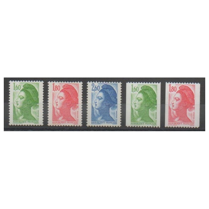 Stamps - France - Poste - 1982 - Nb 2219/2223
