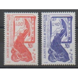 Stamps - Saint-Pierre and Miquelon - 1986 - Nb 472/473 - Sea animals
