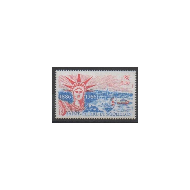 Timbres - Saint-Pierre et Miquelon - 1986 - No 471 - Monuments