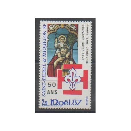Saint-Pierre et Miquelon - 1987 - No 483 - Noël - Scoutisme
