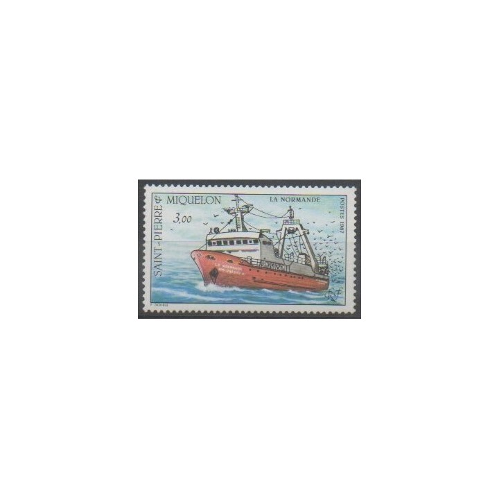 Timbres - Saint-Pierre et Miquelon - 1987 - No 482 - Navigation