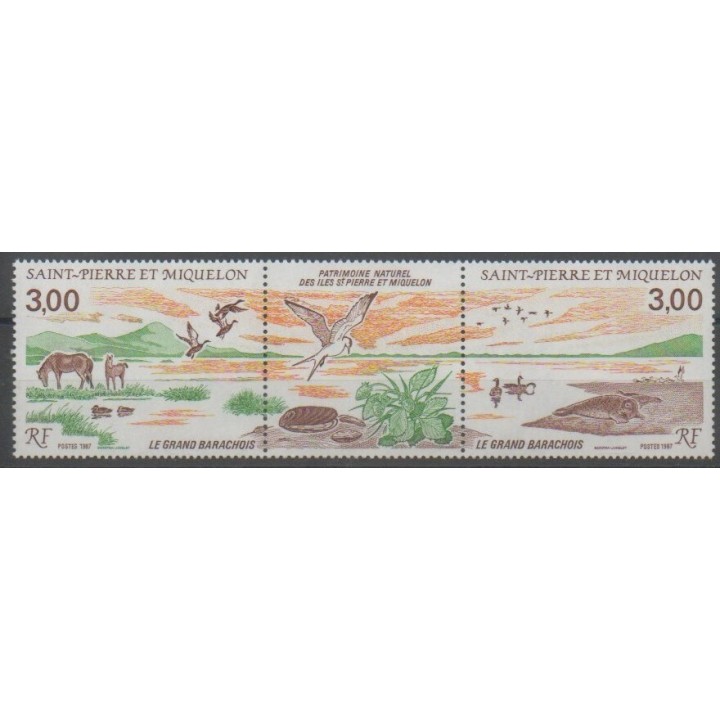 Timbres - Saint-Pierre et Miquelon - 1987 - No 485A - Sites  - Mammifères