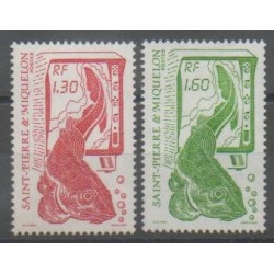 Saint-Pierre and Miquelon - 1988 - Nb 490/491 - Sea animals