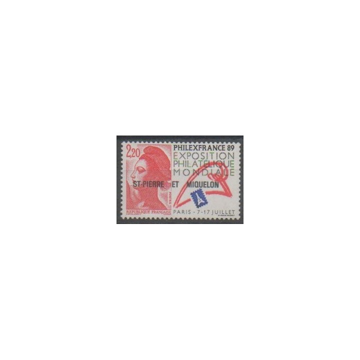Timbres - Saint-Pierre et Miquelon - 1988 - No 489 - Exposition