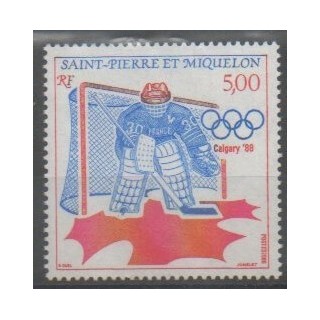 Stamps - Saint-Pierre and Miquelon - 1988 - Nb 487 - Winter Olympics