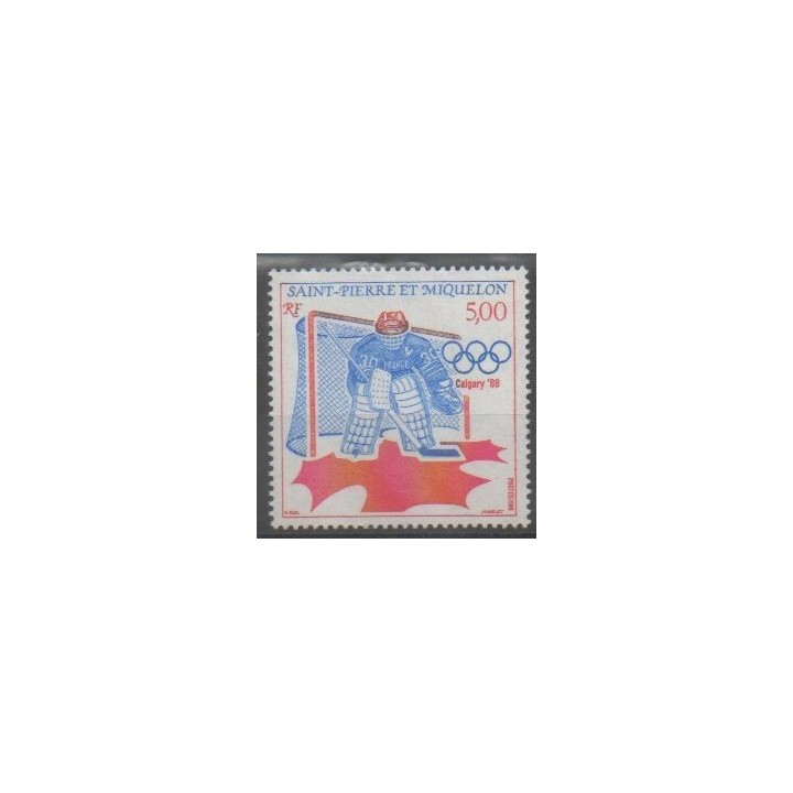 Stamps - Saint-Pierre and Miquelon - 1988 - Nb 487 - Winter Olympics