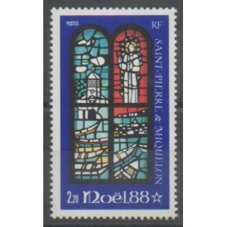 Timbres - Saint-Pierre et Miquelon - 1988 - No 496 - Noël