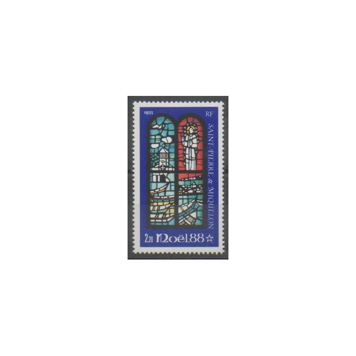 Timbres - Saint-Pierre et Miquelon - 1988 - No 496 - Noël