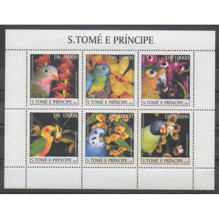 Timbres - Saint-Thomas et Prince - 2003 - No 1416/1421 - Oiseaux