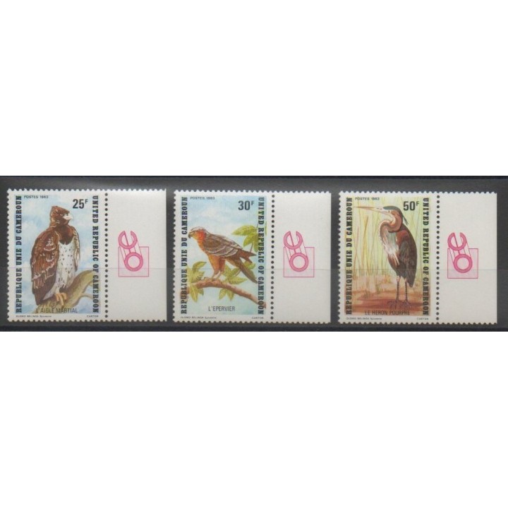 Timbres - Cameroun - 1983 - No 717/719 - Oiseaux