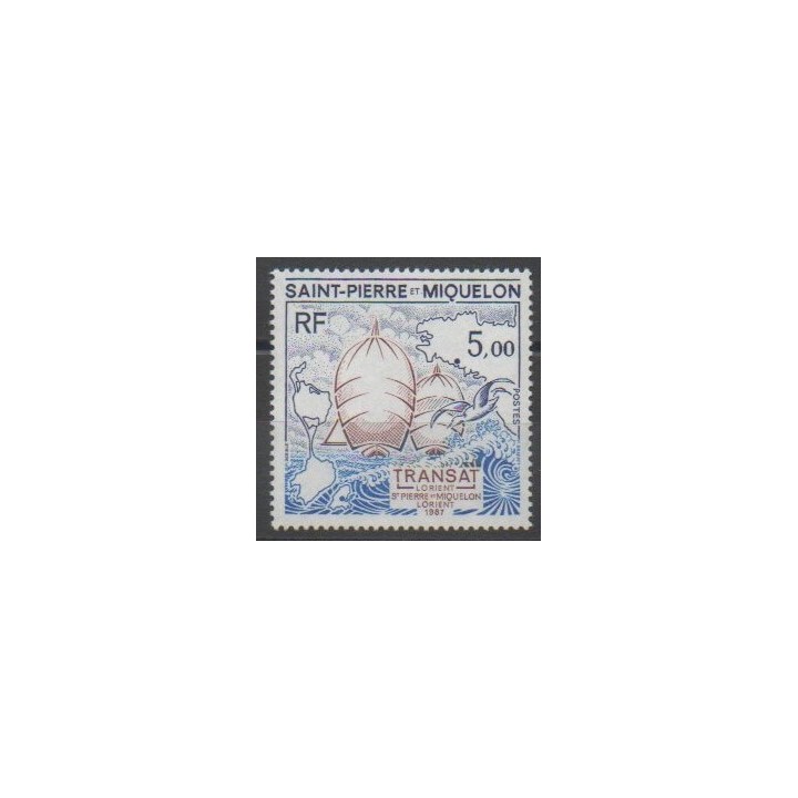 Timbres - Saint-Pierre et Miquelon - 1987 - No 477 - Navigation