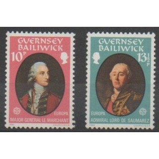 Stamps - Guernsey - 1980 - Nb 199/200 - Celebrities - Europa