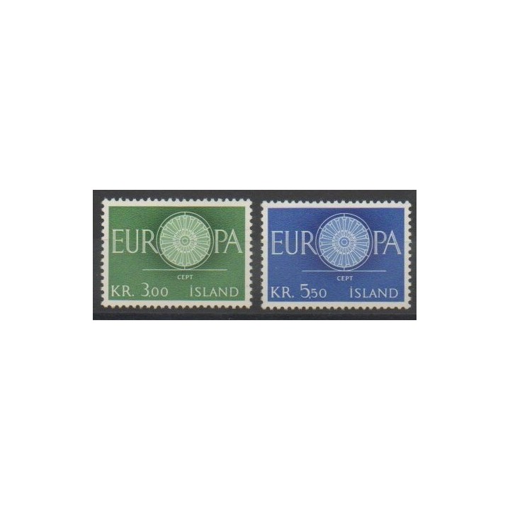 Timbres - Islande - 1960 - No 301/302 - Europa