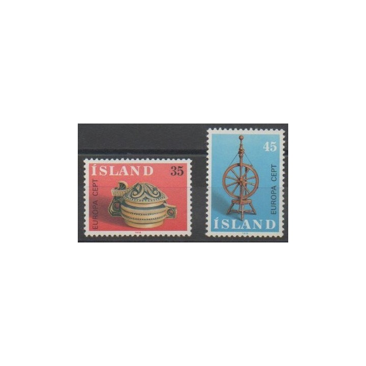 Timbres - Islande - 1976 - No 467/468 - Art  - Europa