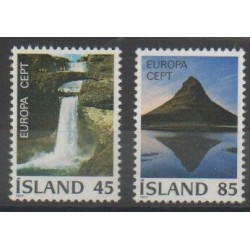 Islande - 1977 - No 475/476 - Sites - Europa