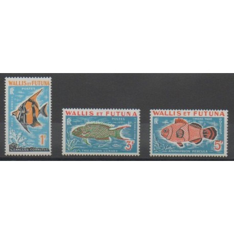 Wallis and Futuna - 1963 - Nb T37/T39 - Sea animals
