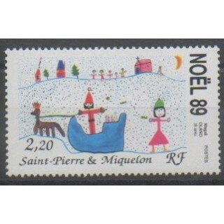 Timbres - Saint-Pierre et Miquelon - 1989 - No 512 - Noël