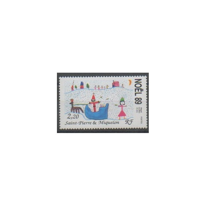 Timbres - Saint-Pierre et Miquelon - 1989 - No 512 - Noël