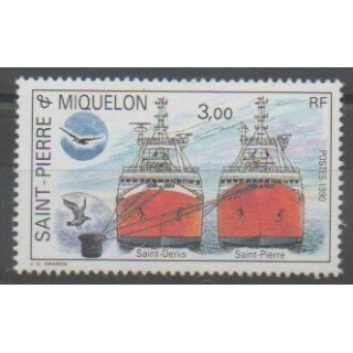 Stamps - Saint-Pierre and Miquelon - 1990 - Nb 528 - Boats
