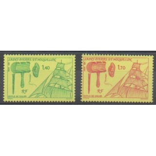 Timbres - Saint-Pierre et Miquelon - 1991 - No 535/536 - Navigation