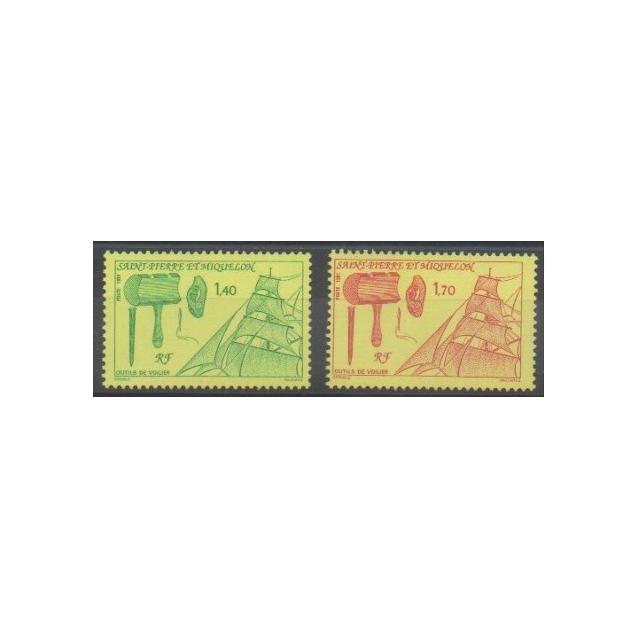 Stamps - Saint-Pierre and Miquelon - 1991 - Nb 535/536 - Boats