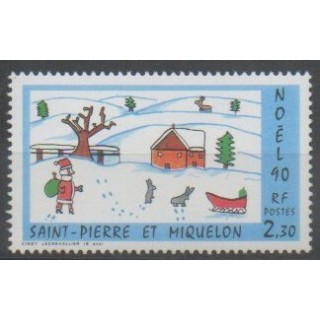 Timbres - Saint-Pierre et Miquelon - 1990 - No 533 - Noël