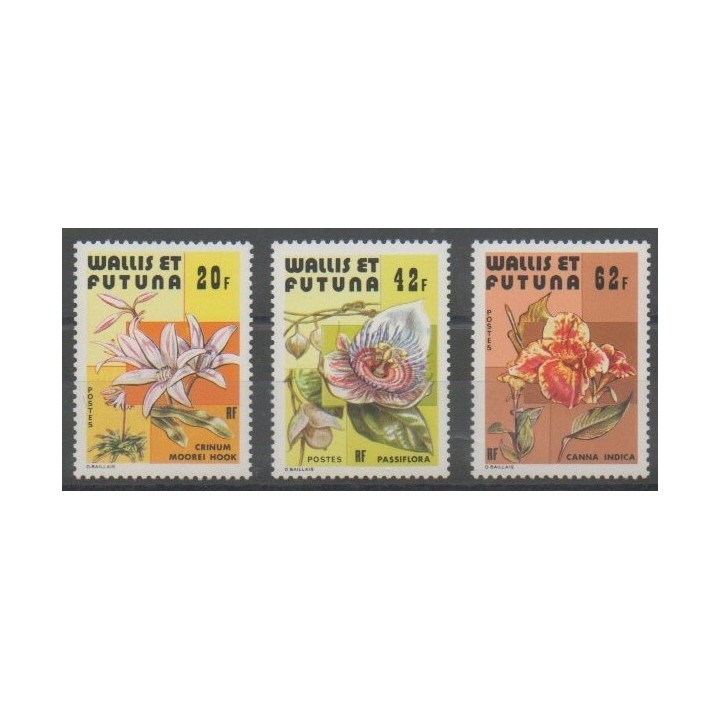 Timbres - Wallis et Futuna - 1979 - No 238/240 - Fleurs