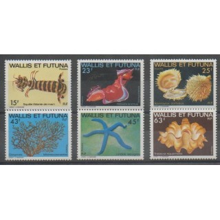 Timbres - Wallis et Futuna - 1979 - No 248/253 - Animaux marins