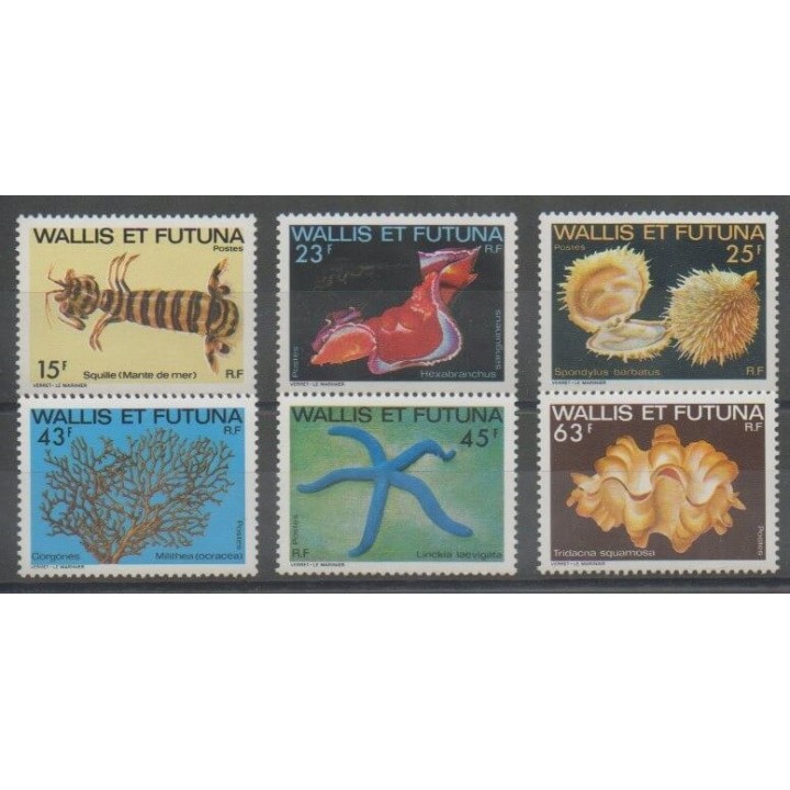 Stamps - Wallis and Futuna - 1979 - Nb 248/253 - Sea animals