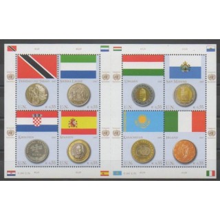 Timbres - Nations Unies (ONU - Vienne) - 2007 - No 500/507 - Drapeaux - Monnaies, billets ou médailles