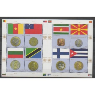 Stamps - United Nations (UN - Vienna) - 2012 - Nb 746/753 - Flags - Coins, Banknotes Or Medals