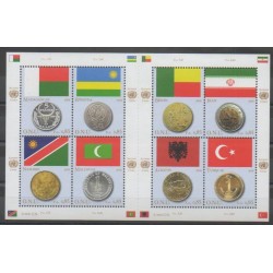 Nations Unies (ONU - Genève) - 2008 - No 602/609 - Drapeaux - Monnaies, billets ou médailles