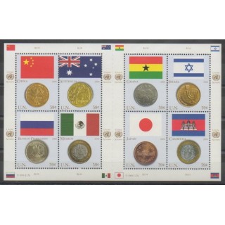 Stamps - United Nations (UN - New York) - 2006 - Nb 1012/1019 - Flags - Coins, Banknotes Or Medals