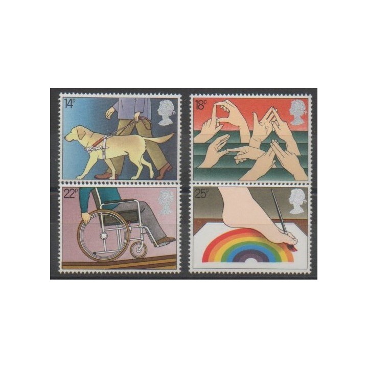 Timbres - Grande-Bretagne - 1981 - No 976/979 - Santé ou Croix-Rouge