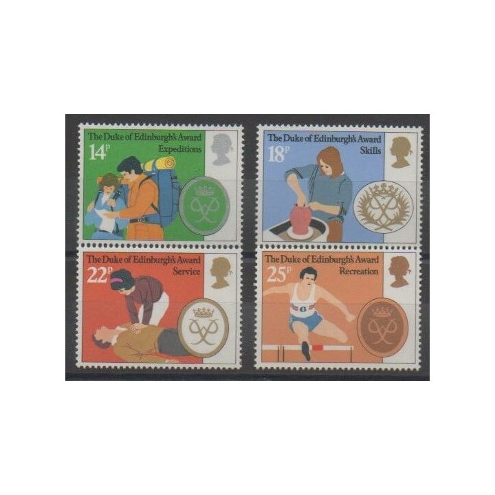 Timbres - Grande-Bretagne - 1981 - No 1003/1006 - Royauté - Principauté