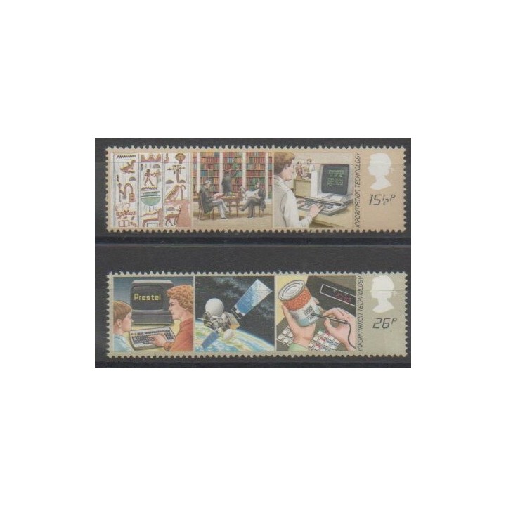 Stamps - Great Britain - 1982 - Nb 1056/1057 - Telecommunications