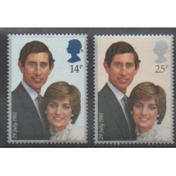 Grande-Bretagne - 1981 - No 1001/1002 - Royauté - Principauté