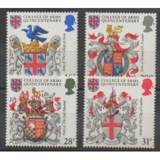 Stamps - Great Britain - 1984 - Nb 1113/1116 - Coats of arms