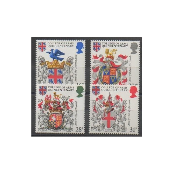 Stamps - Great Britain - 1984 - Nb 1113/1116 - Coats of arms