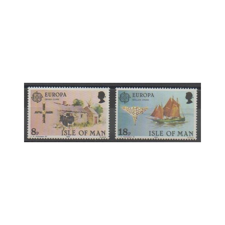Timbres - Man (Ile de) - 1981 - No 182/183 - Europa